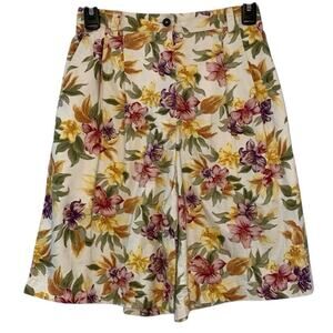 Vintage Liz Golf Floral Culotte Shorts Women’s 24” High Waist Cottagecore